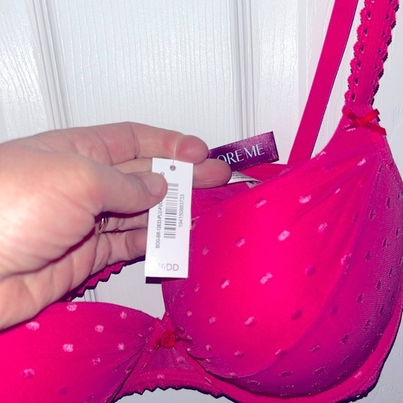 🌹Adore Me NWT Pink Full Coverage Bra with Molded Cups Comfortable Straps 34DD🌹 - Picture 2 of 3
